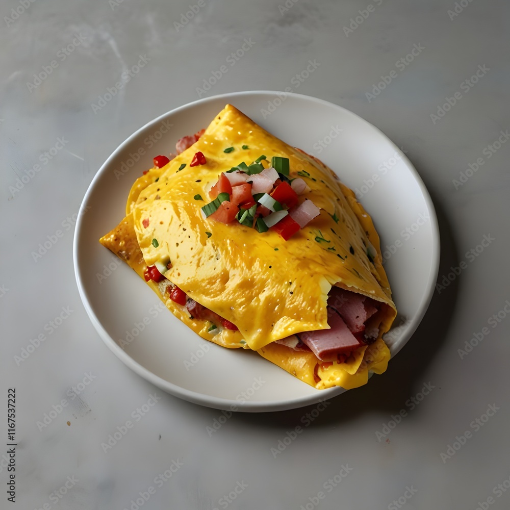 Denver Omelet on a White Background Denver Omelet on a White Background
