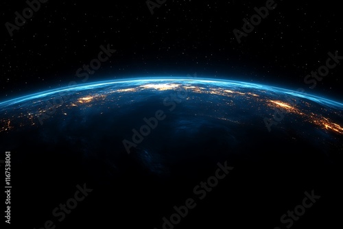 Glowing Earth at Night from Space2 photo