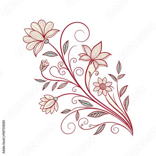 clean minimal floral line art vector art design 