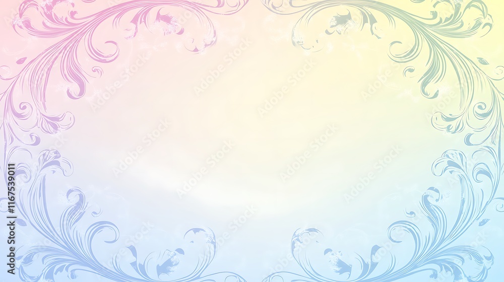 Pastel Floral Frame Design Background Image Pastel Floral Frame Design Background Image