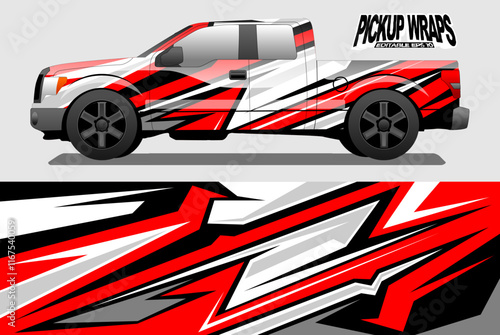 Graphic pickup vinyl wrap sticker design