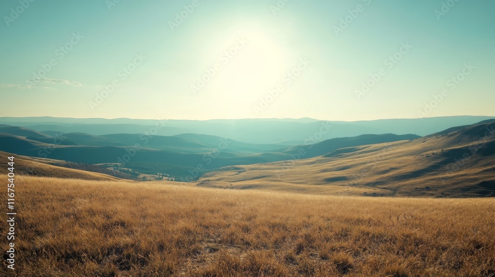 Panoramic Landscape of Sunflower Fields at Daylight Panoramic Landscape of Sunflower Fields at Daylight