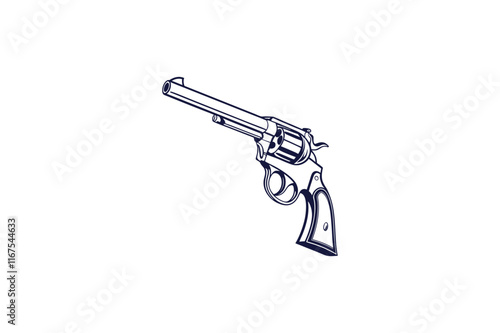 gun silhouette vector illustration on white background