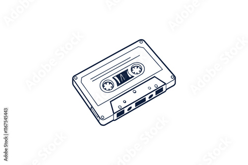 vintage cassette player clip art vector illustration
