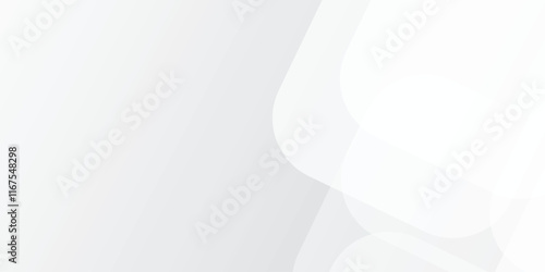 Minimal geometric white light background abstract design. White Clear Blank Subtle Abstract Vector Geometrical Background. Monotone Light Empty Concave Surface. Minimalist Style Wallpaper