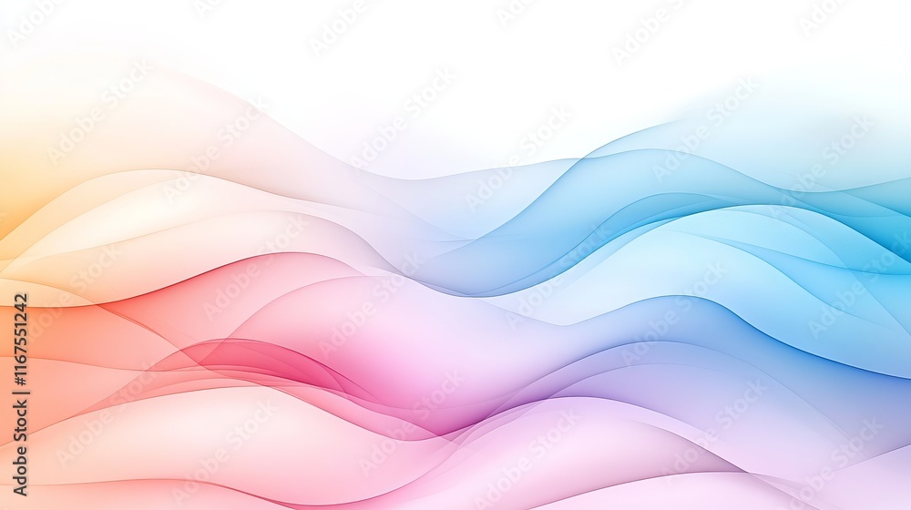 Elegant Flowing Pastel Wave Abstract Background 1