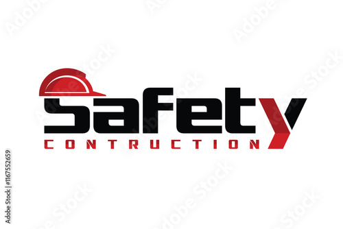 safety construction logo, Industrial lettering logo