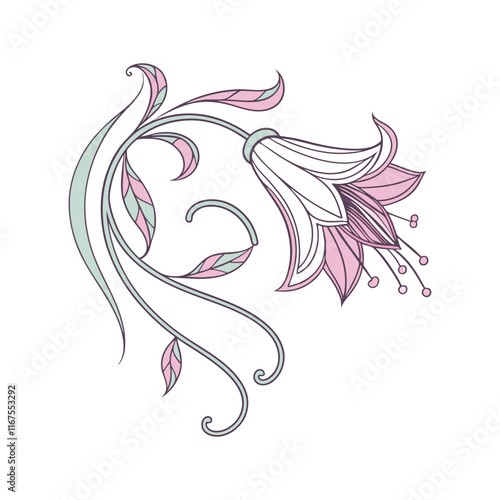 unique modern feminine line art icon vector art design