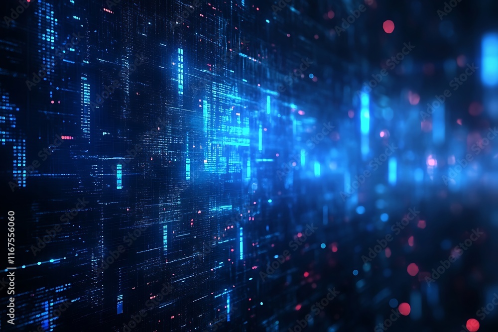 Abstract Digital Data Stream Visualization Abstract Digital Data Stream Visualization