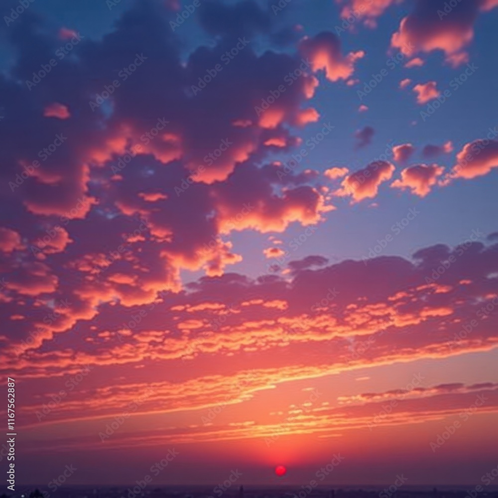 Vibrant oranges and purples merge in a dynamic sky texture after sunset, rocky terrain, sunset, texture Vibrant oranges and purples merge in a dynamic sky texture after sunset, rocky terrain, sunset, texture