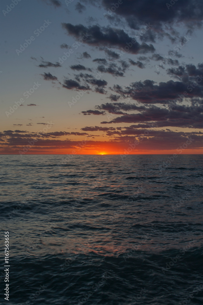 Fototapeta premium Fading Lake Michigan Sunset