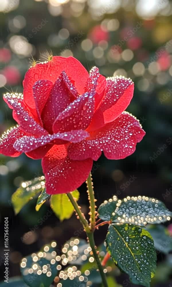 Dew-Kissed Rose: A Morning in the Garden Dew-Kissed Rose: A Morning in the Garden