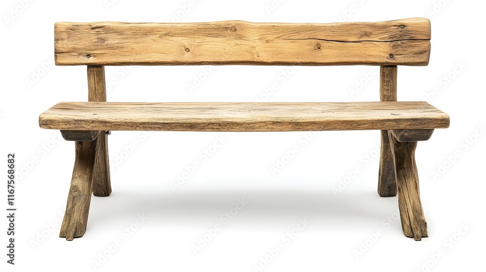 Rustic Wooden Garden Bench with Sturdy Construction for Timeless Appeal Rustic Wooden Garden Bench with Sturdy Construction for Timeless Appeal