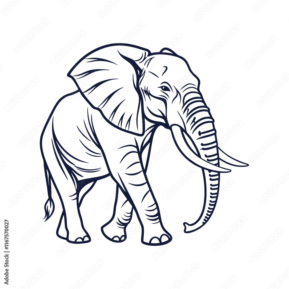 creative unique animals deer elephant bird line art vector design creative unique animals deer elephant bird line art vector design