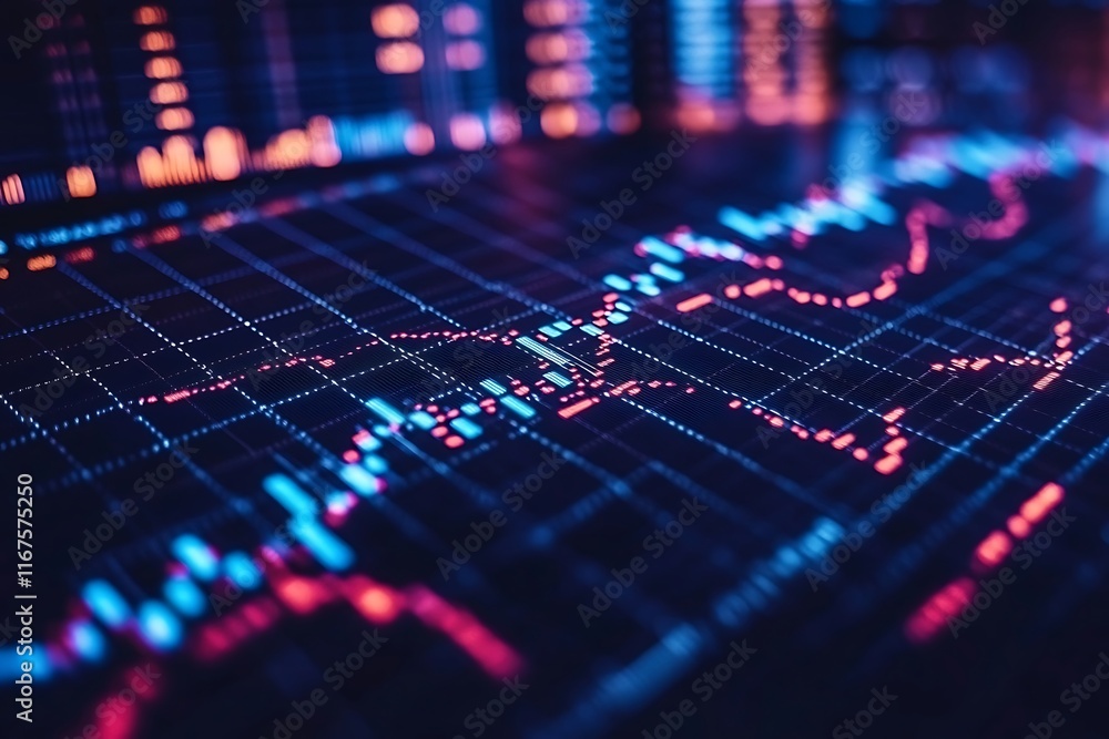 Digital Stock Market Graph Background Digital Stock Market Graph Background