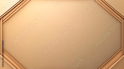 Abstract Beige Octagonal Frame Background Design