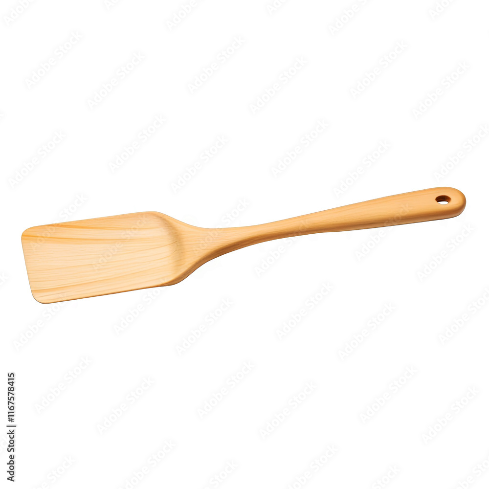 Wooden Spatula Isolated On Light Background Wooden Spatula Isolated On Light Background