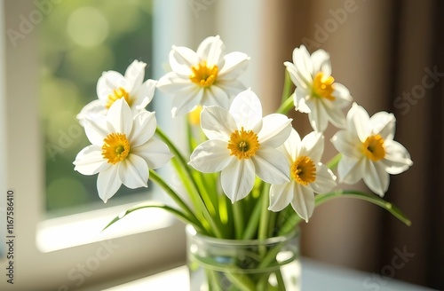 Wallpaper Mural Delicate white flowers in a vase will fill a sunny room with soft light and cozy atmosphere. Spring postcard, soulful image Torontodigital.ca