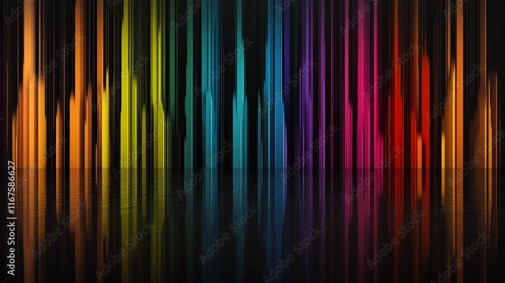 Vibrant multicolor stripes create a dynamic and futuristic background Vibrant multicolor stripes create a dynamic and futuristic background