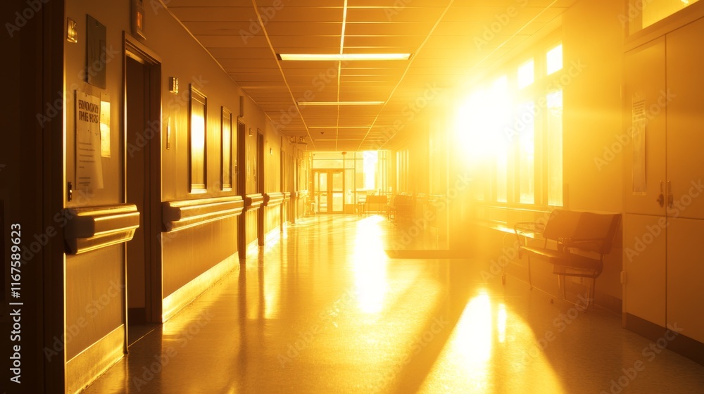 Warm Indoor Light in Modern Health Setting Warm Indoor Light in Modern Health Setting