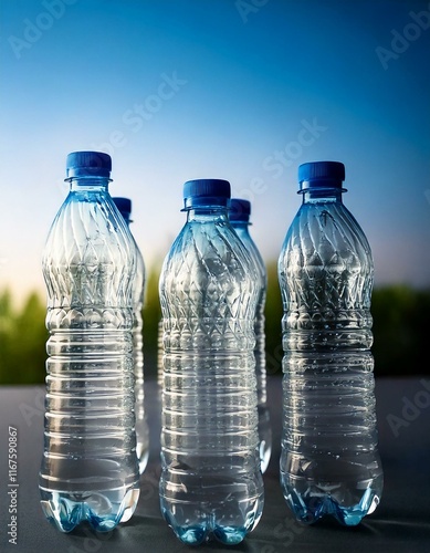 empty plastic water bottles