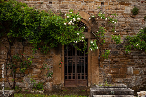 Ancient Chapel in the Cimitero delle Porte Sante (The Sacred Doors Cemetery) Florence, Italy 