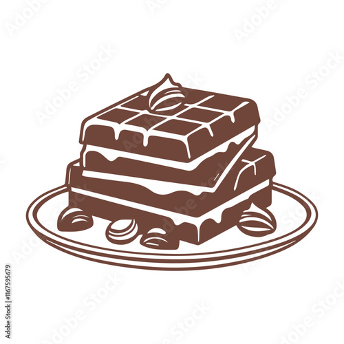 Chocolate day vector color illustration