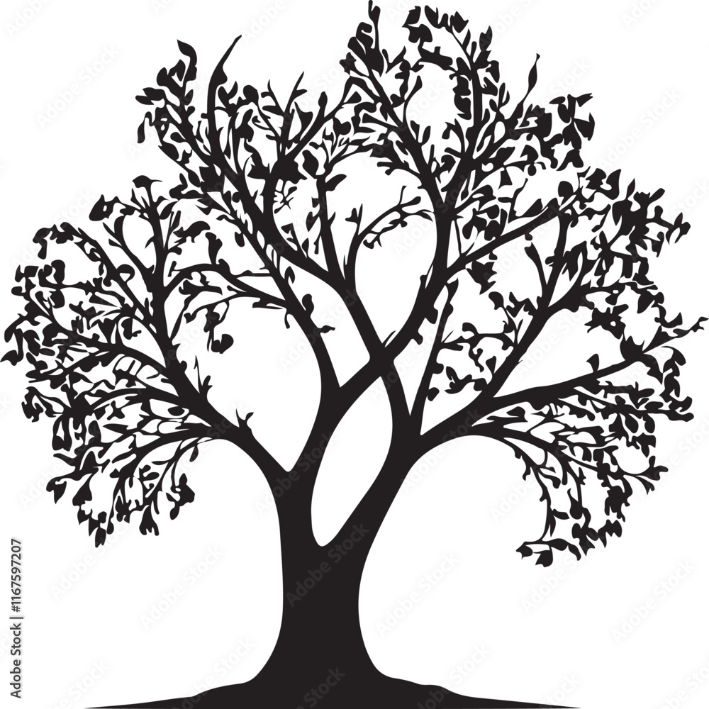 Fototapeta premium Tree Silhouette vector image