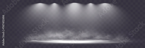 	
Empty spotlight stage with dark gradient background and bright beams of light illuminating the center. Suitable for presentations, performances, or dramatic effects.