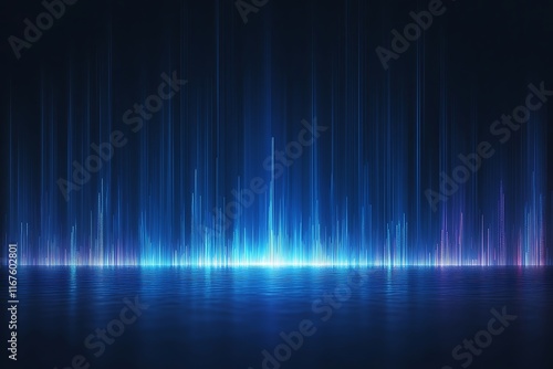 Blue Digital Water Stream Technology Background