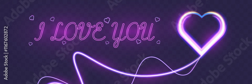 Glowing neon heart with vibrant pink and blue lights on background. Perfect for romantic, modern, or decorative design.