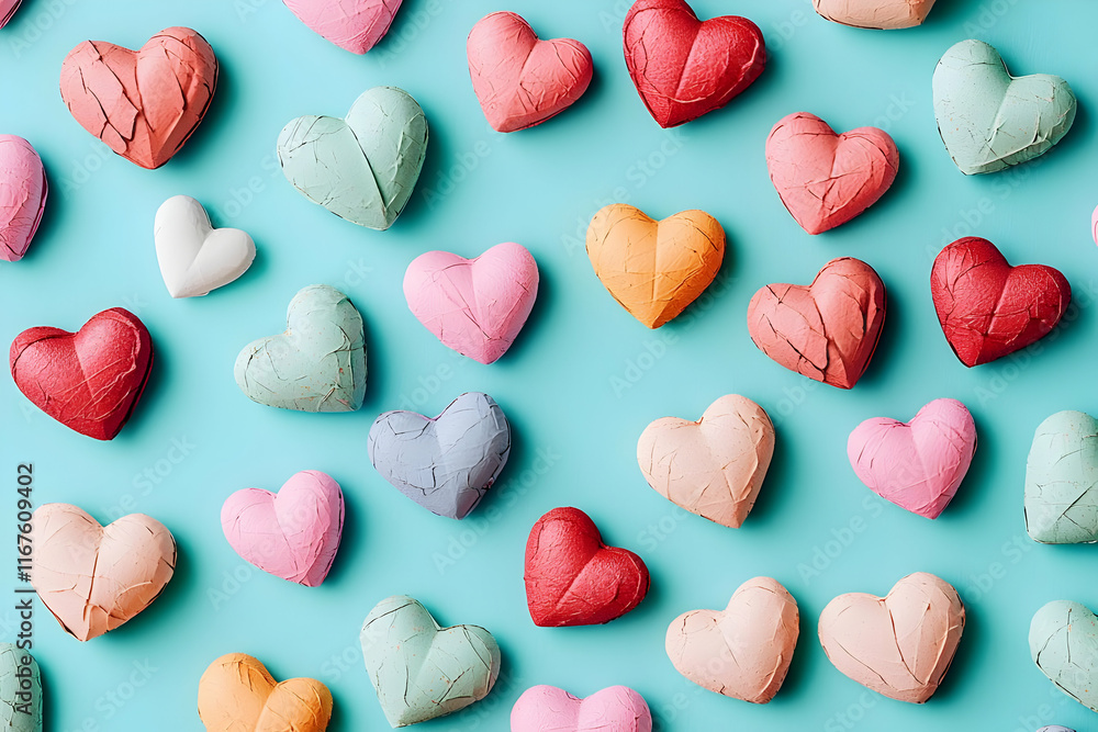 Obraz premium heart shaped candies heart shaped book background valentine day 14th February 2025 with rose flower gift love and heart affair romance and romantic
