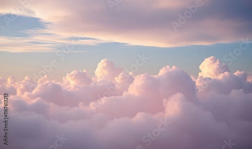 Wallpaper Mural Dreamlike pastel sky with soft clouds at sunrise or sunset Torontodigital.ca