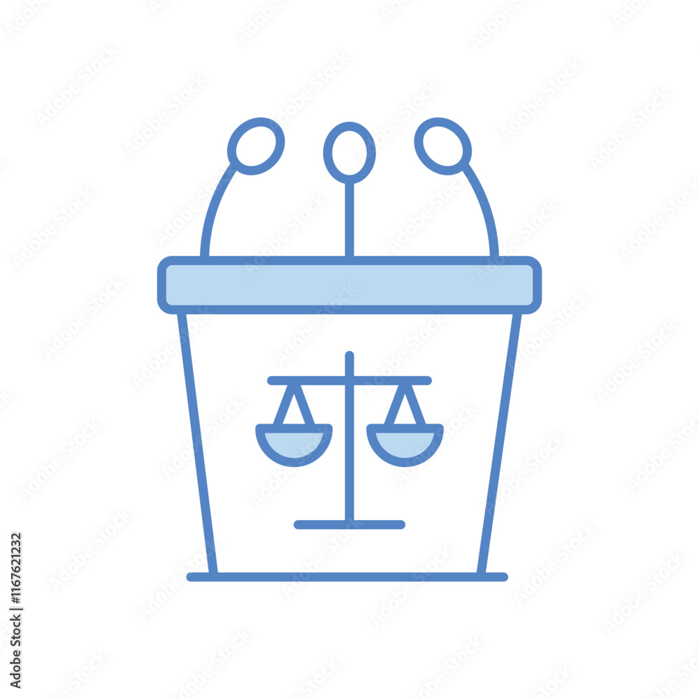 Witness Stand vector icon Witness Stand vector icon