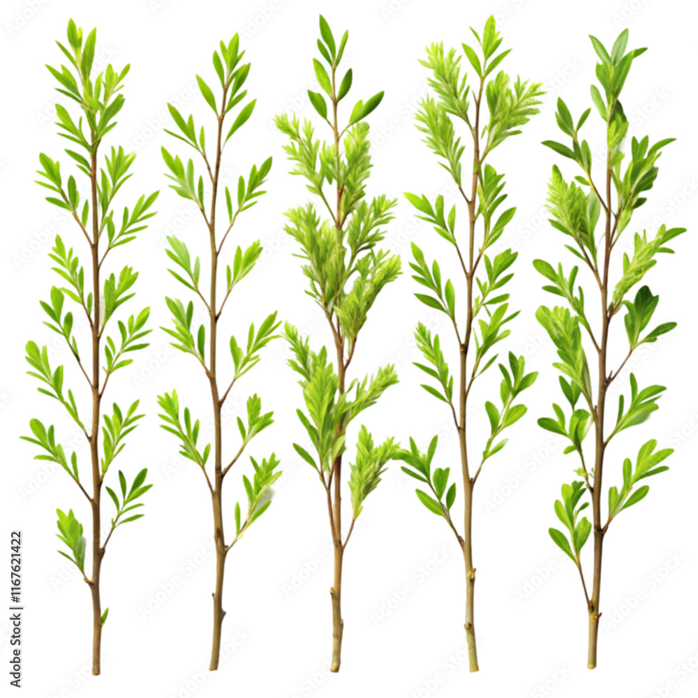 Obraz premium pattern with trees isolated on transparent background