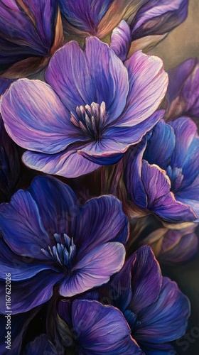Vibrant purple flowers blooming in a lush garden during a sunny day