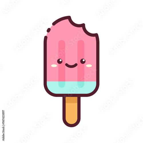 Ice cream cartoon collection, vector illustration.
