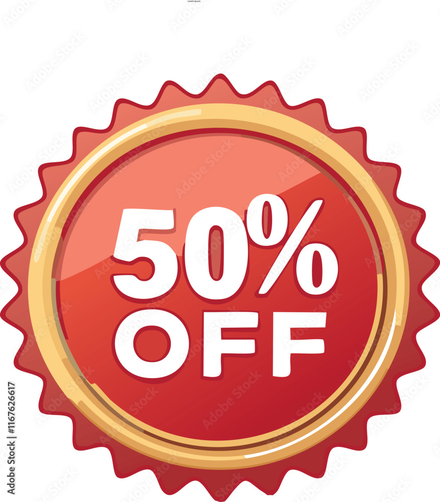 Sale -50% logo vector illustration. Round icon for sales, simple modern design. Sale -50% logo vector illustration. Round icon for sales, simple modern design.
