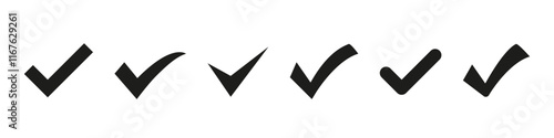 Free Download Checkmark icon. Check mark vector set. Black tick isolated sign. Checkbox ok icon. - GFXLoad