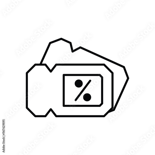 Coupon  icon vector