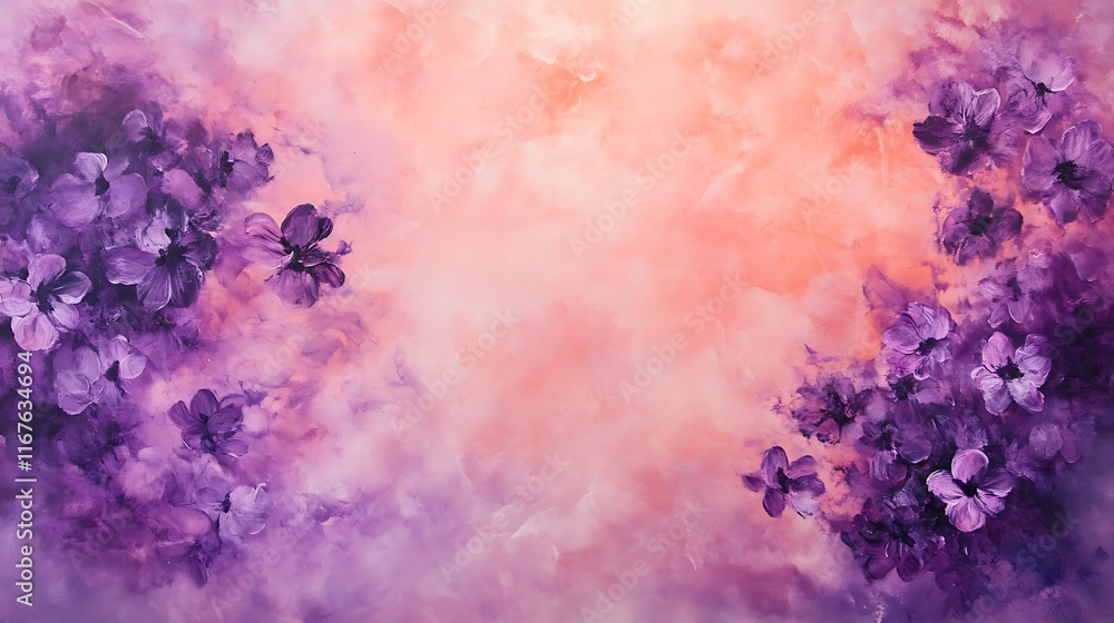 Fototapeta premium soft fluid shapes blending pastel tones of lavender and peach with subtle highlights 