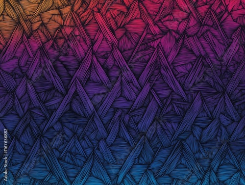 Wallpaper Mural bold geometric triangles in bright neon hues forming intricate patterns  Torontodigital.ca