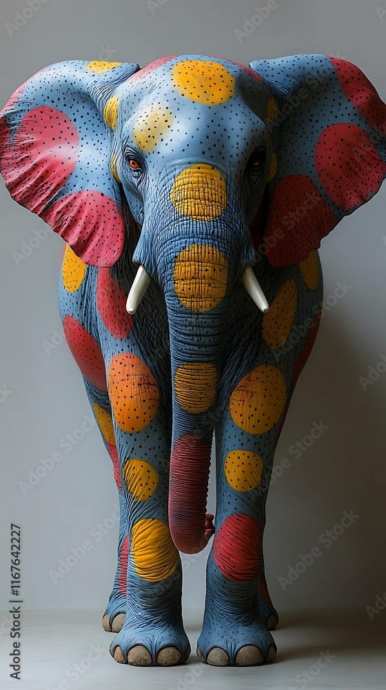Obraz premium Elephant Colorful Wildlife Patterns Creative Artistic Photography Vibrant Unique Design