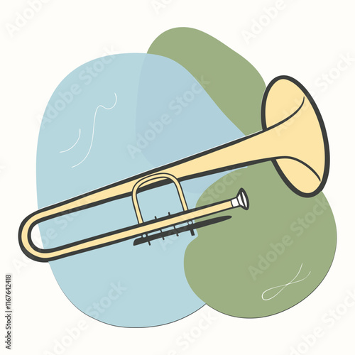 trombone vector illustration.