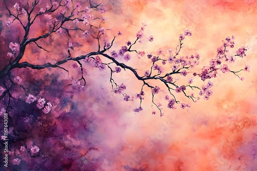 soft pastel watercolor wash in peach and lavender tones 