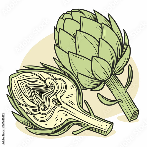 illustration of a artichoke