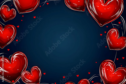 valentine background with hearts valentine day 14th February 2025 with rose flower gift love and heart affair romance and romentic
