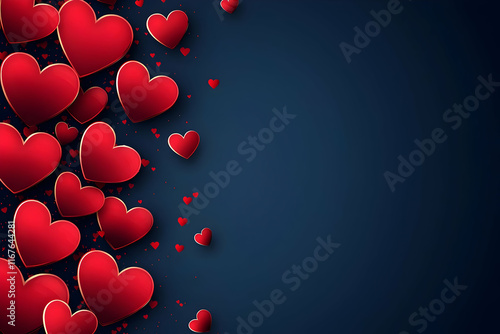 valentine background with hearts valentine day 14th February 2025 with rose flower gift love and heart affair romance and romentic
