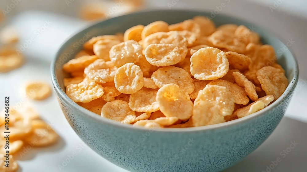 A bowl of cereal with a few pieces left in the bowl A bowl of cereal with a few pieces left in the bowl