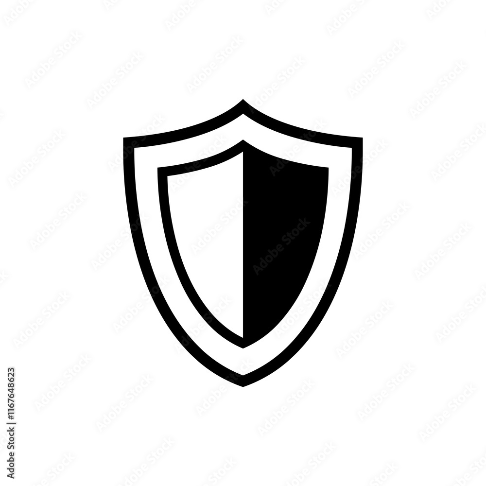shield icon isolated sign symbol vector illustration - high-quality black style vector icons shield icon isolated sign symbol vector illustration - high-quality black style vector icons